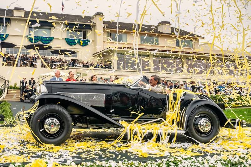 The 1935 Duesenberg SSJ Special Speedster on the show field at Pebble Beach