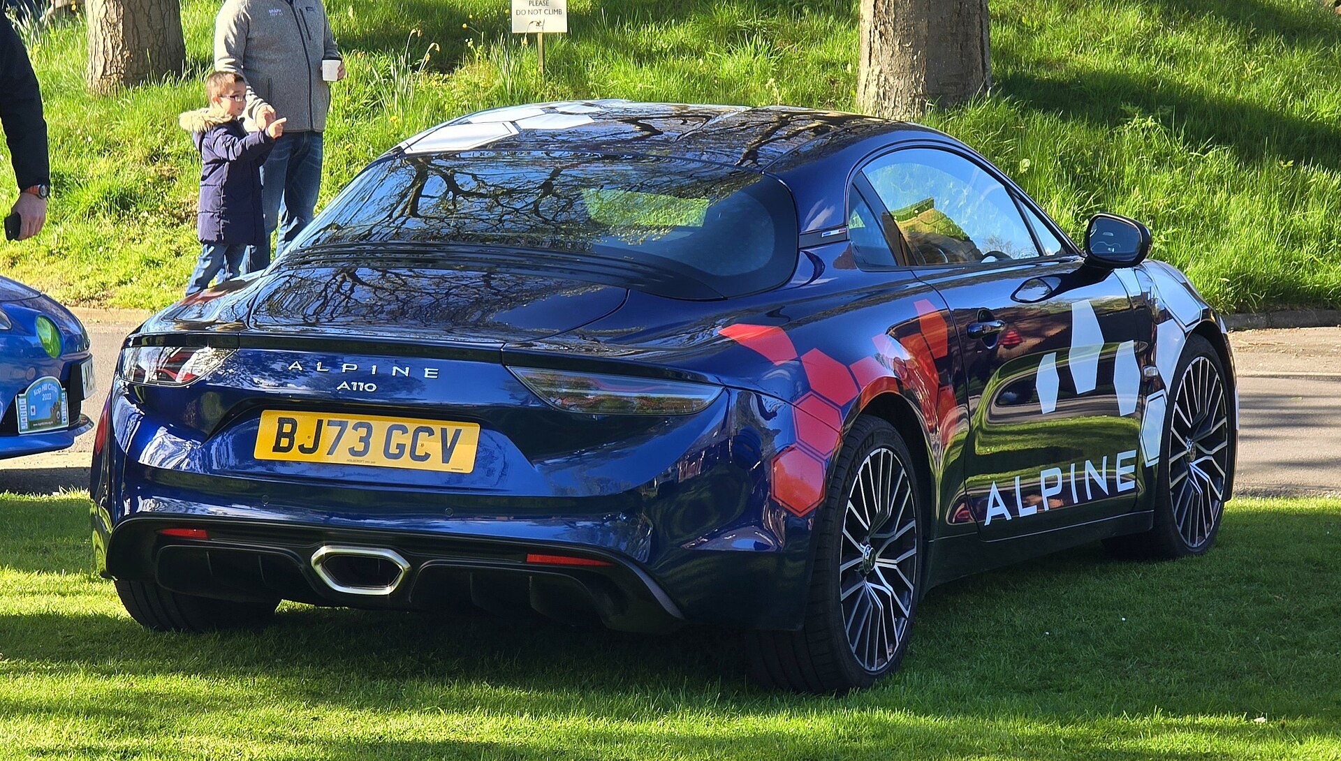 Blue Alpine A110 sports car
