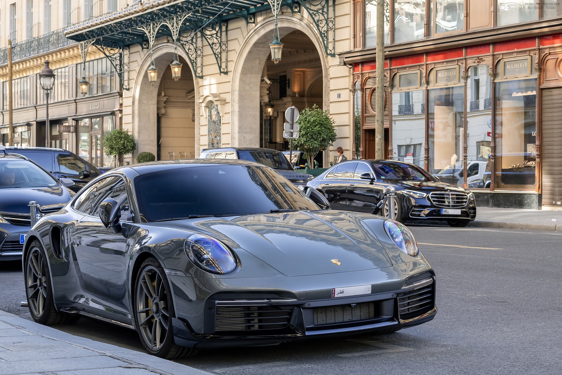 Porsche 992 Turbo S parked in Paris